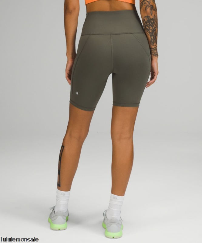Lululemon Damen DELULU331 | Lululemon Deutschland Johannisbrotbraun Wunderzug Hoch Sitzend Kurz Mit Taschen 8